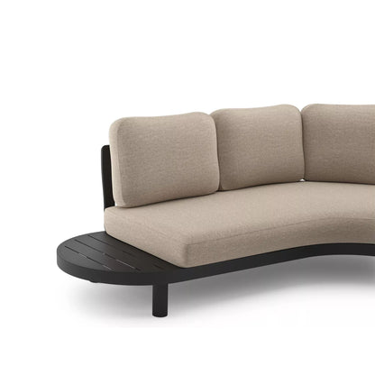 Palma Corner Lounge Set (Left) - Black / Rustic