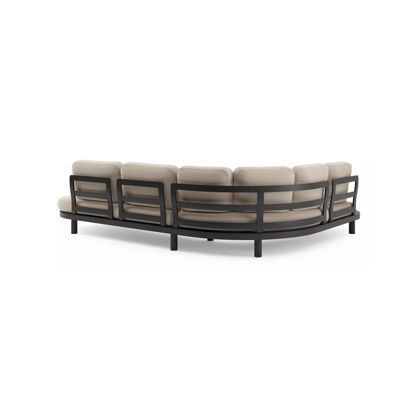 Palma Corner Lounge Set (Left) - Black / Rustic