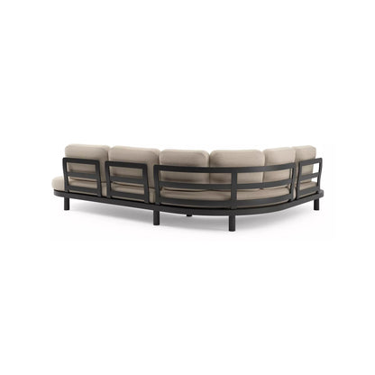 Palma Corner Lounge Set (Left) - Black / Rustic