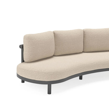 Lindo 3-Seater Outdoor Sofa - Black