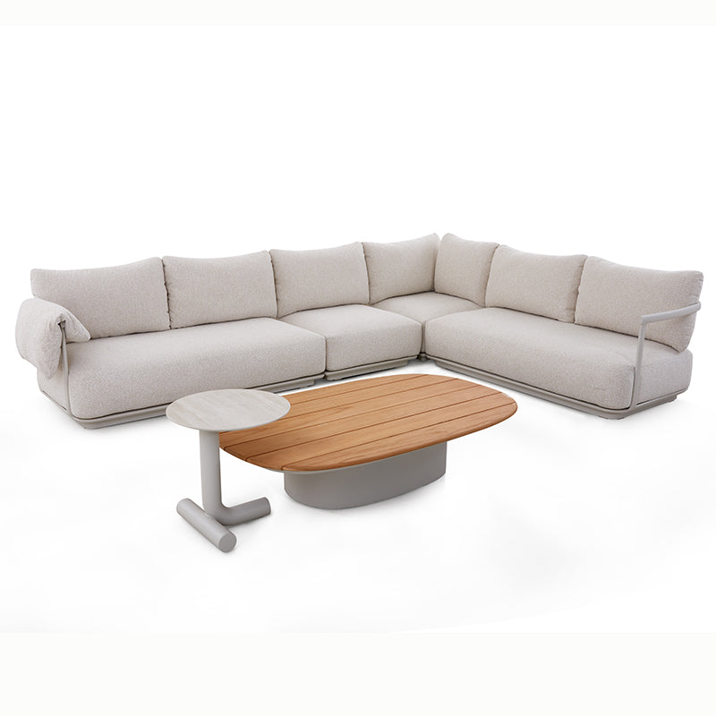 Cocoon 6 Seater Aluminium Outdoor Lounge in Beige