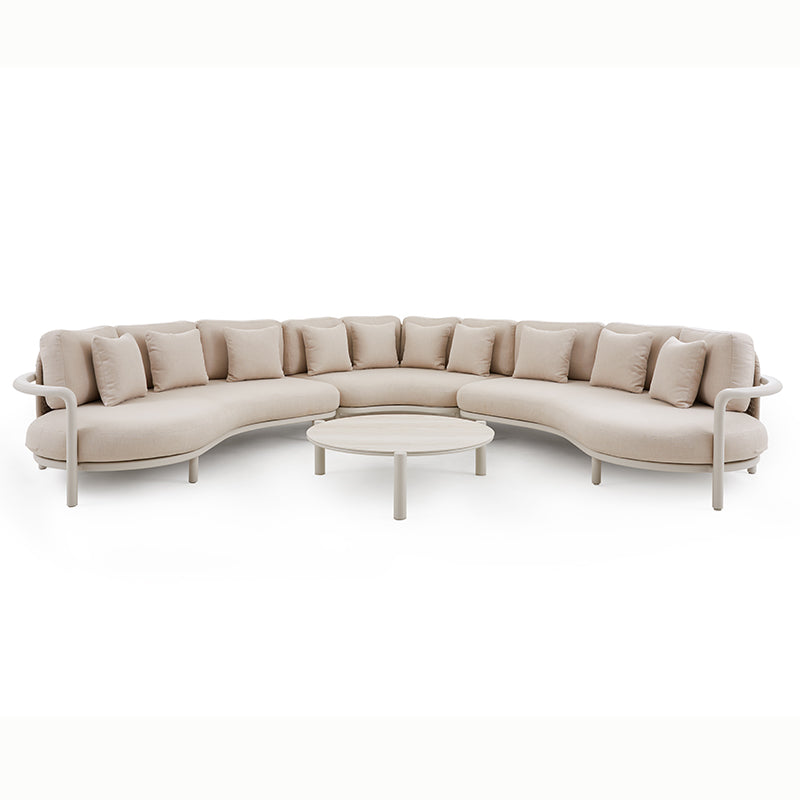 Fleuve 5 Seater Outdoor Rope Lounge in Beige