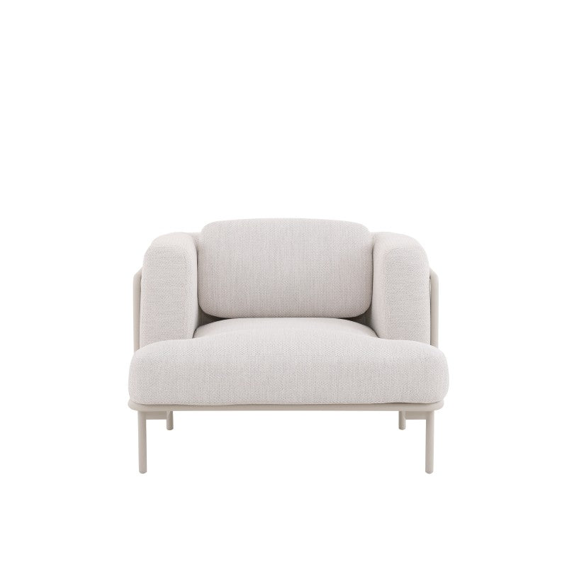 Kingland 4 Seater Outdoor Aluminium Lounge in Beige