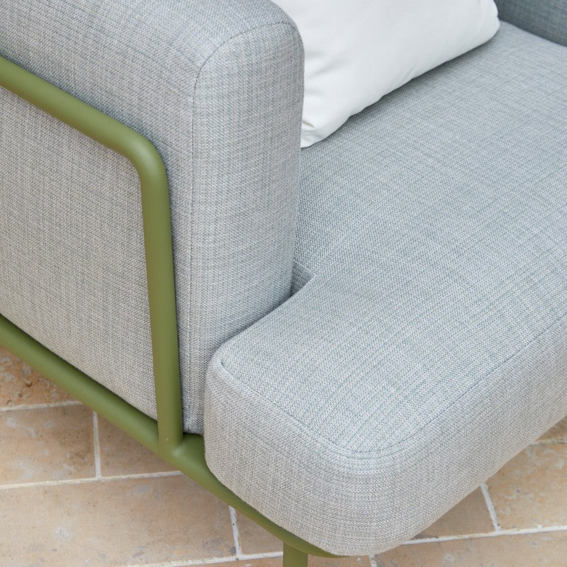 Kingland Outdoor Aluminium Armchair in Green