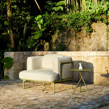Kingland Outdoor Aluminium Armchair in Green