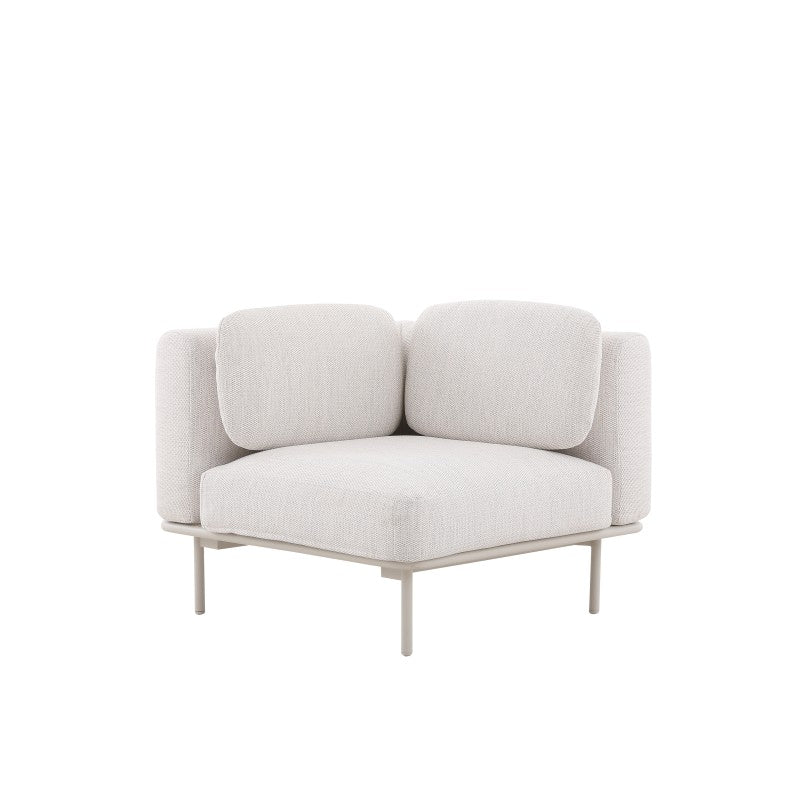 Kingland 7 Seater Outdoor Aluminium Lounge in Beige