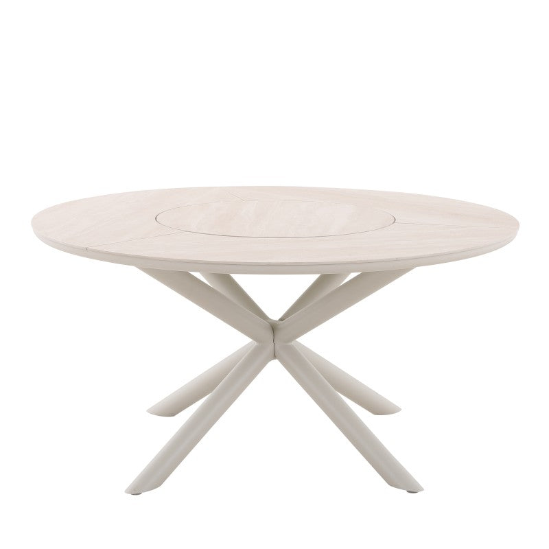 Loop Outdoor Ceramic Dining Table 148 cm in Beige