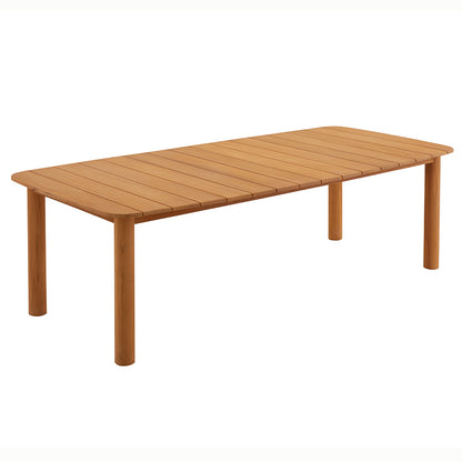 Marine Outdoor Full Teak Dining Table 240 cm with 6 Teak Chairs