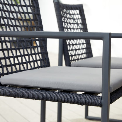 Sunrise Outdoor Rope Dining Chair with Arm with Cushion