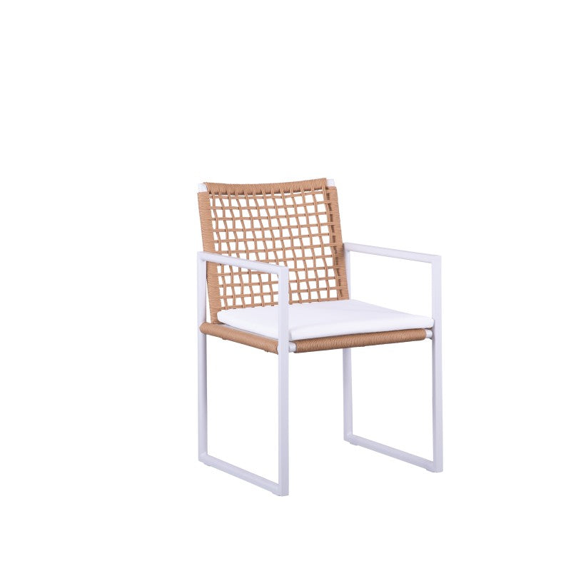 Sunrise Outdoor Rope Dining Chair with Arm with Cushion