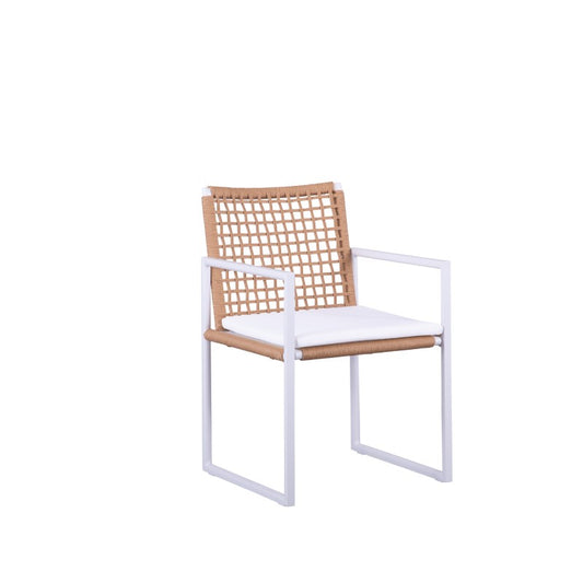 Sunrise Outdoor Rope Dining Chair with Arm with Cushion