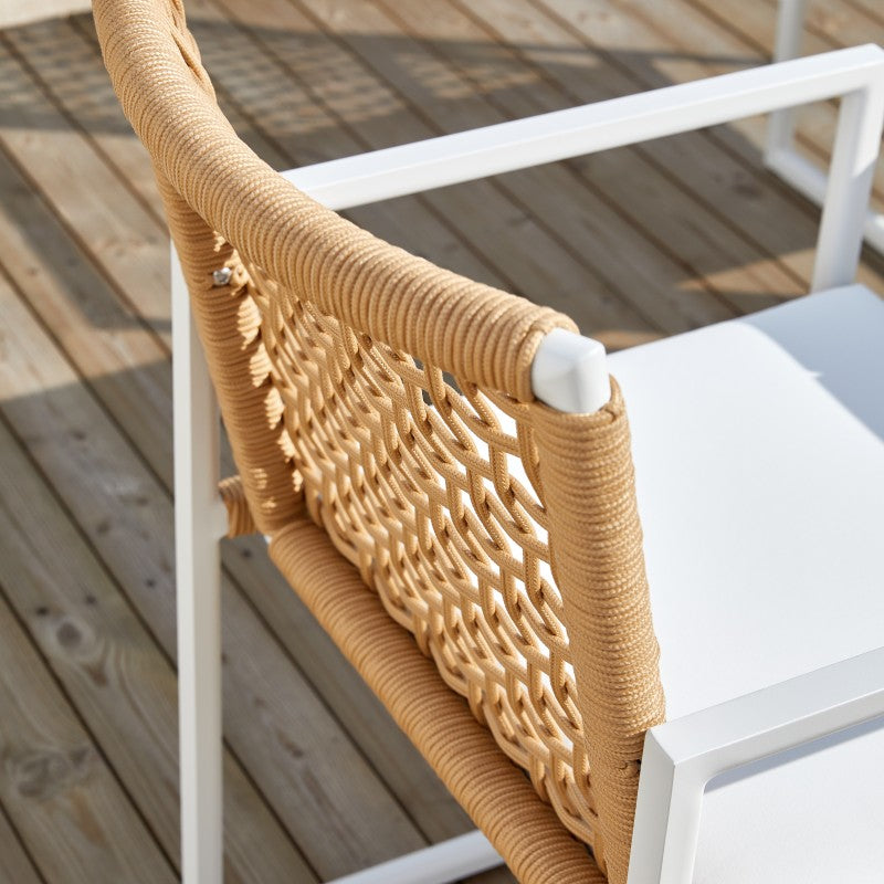 Sunrise Outdoor Rope Dining Chair with Arm with Cushion
