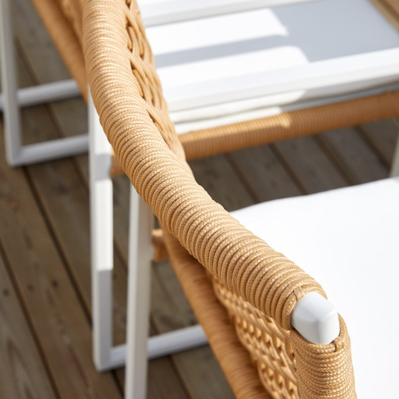 Sunrise Outdoor Rope Dining Chair with Arm with Cushion