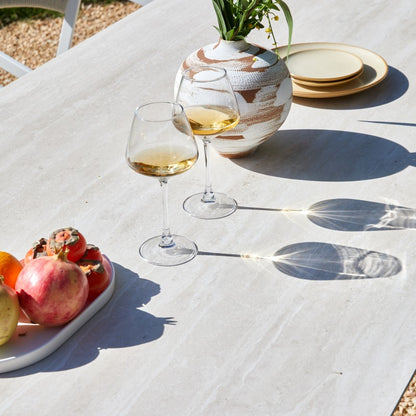 Sunrise Outdoor Ceramic Dining Table 240 cm with 6 Chairs