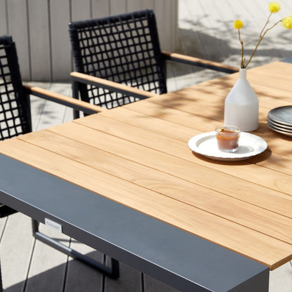 Sunrise Outdoor Teak Dining Table 167 cm with 6 Chairs