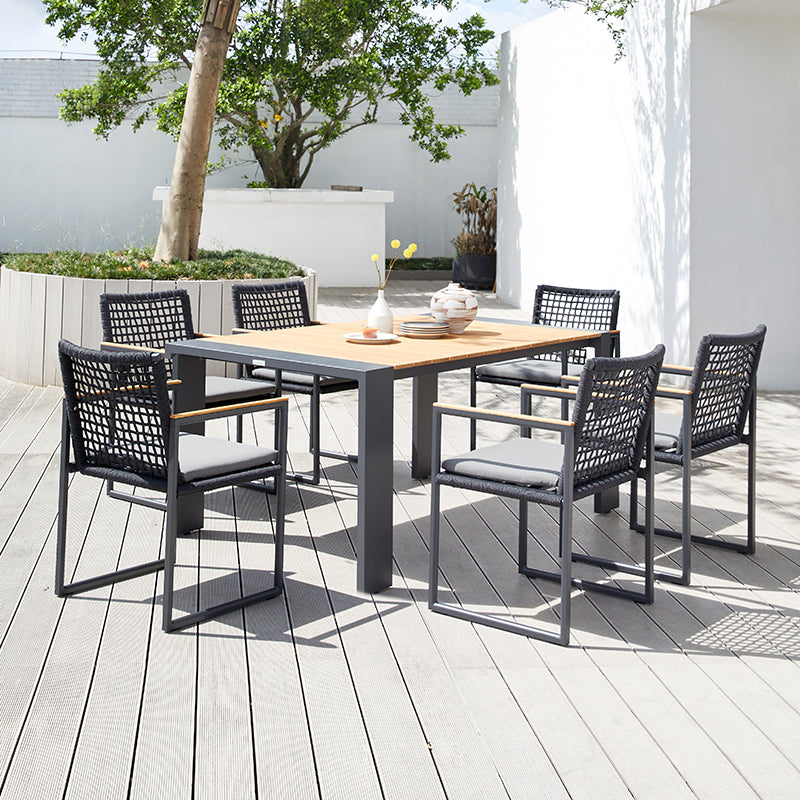 Sunrise Outdoor Teak Dining Table 167 cm with 6 Chairs