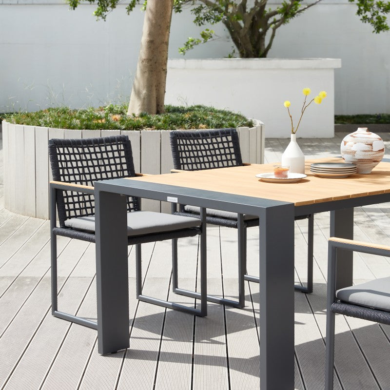 Sunrise Outdoor Teak Dining Table 167 cm with 6 Chairs
