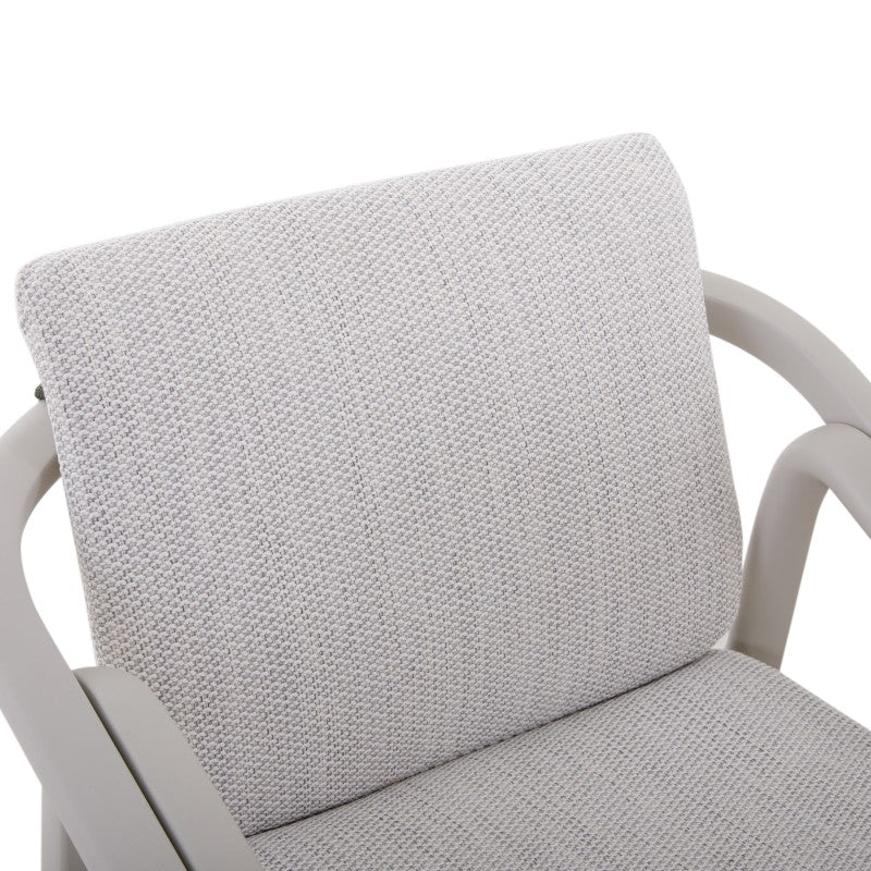 Vento Outdoor Rope Bar Chair with Cushion in Beige Frame and Green Rope