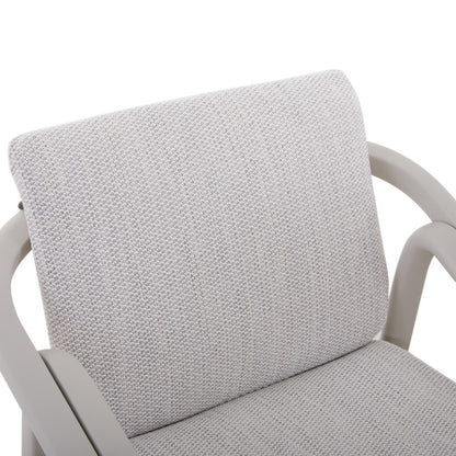 Vento Outdoor Rope Bar Chair with Cushion in Beige Frame and Green Rope
