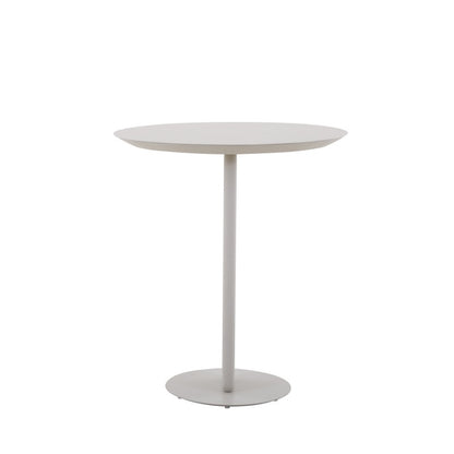 Vento Outdoor Aluminium Bar Table 90 cm with 2 Bar Chairs in Beige Frame and Green Rope